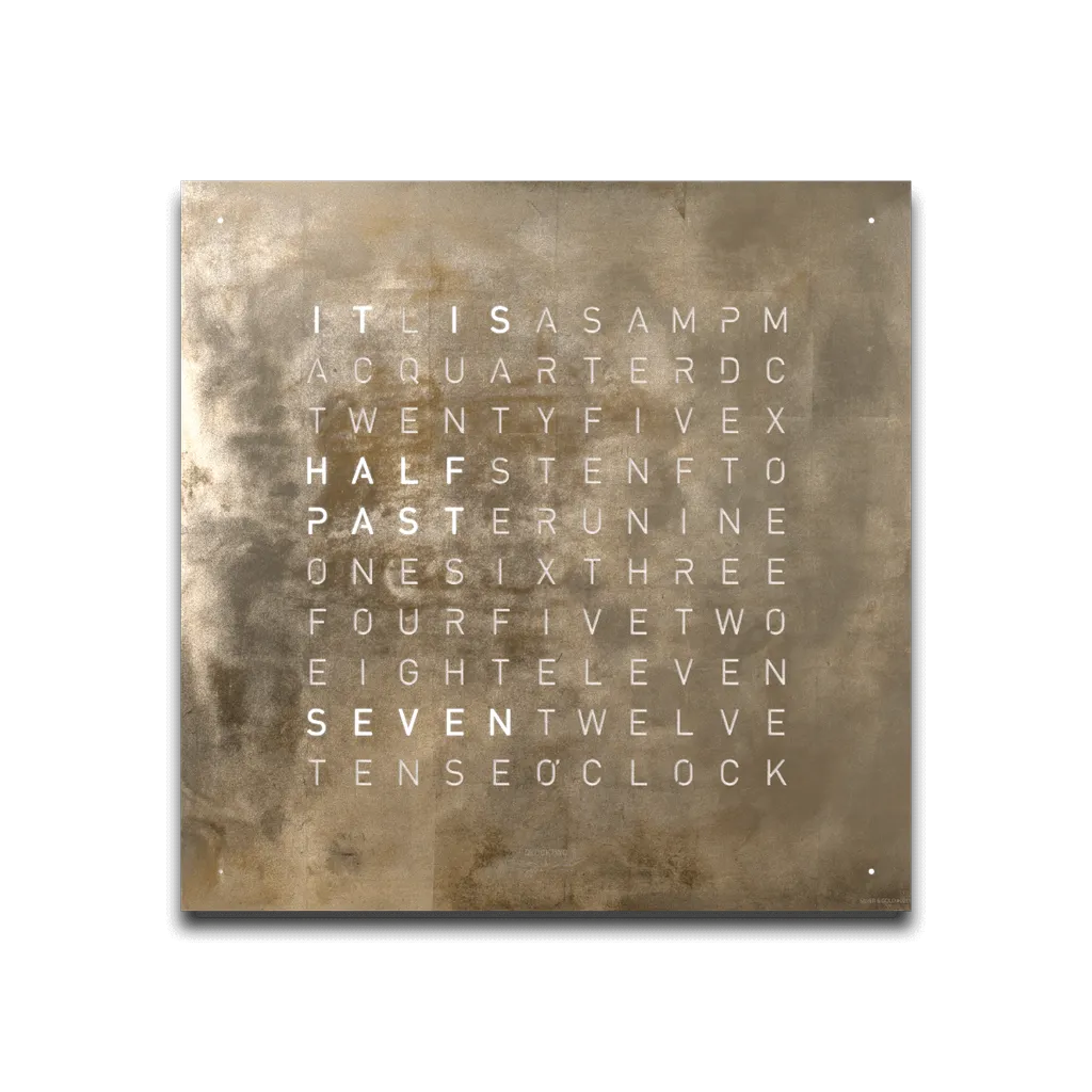 QLOCKTWO EARTH 45 CREATOR'S EDITION SILVER & GOLD