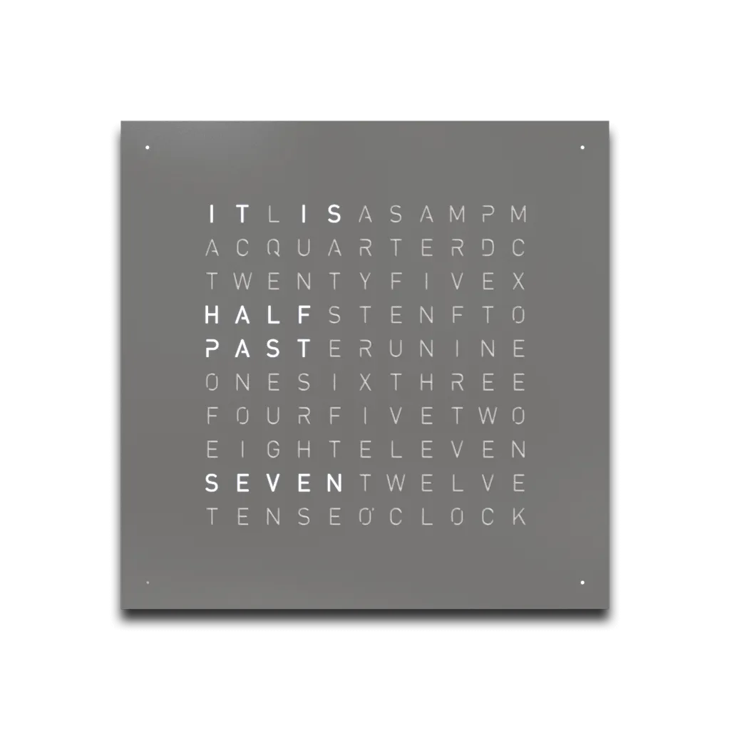 QLOCKTWO EARTH 45 GREY PEPPER