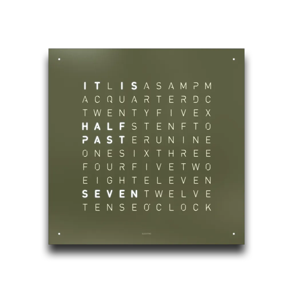 QLOCKTWO EARTH 45 OLIVE