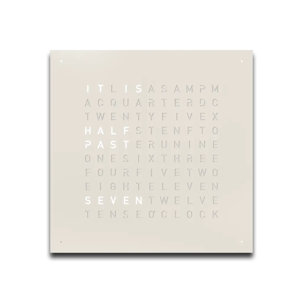 QLOCKTWO EARTH 45 MONOCHROME EDITION WHITE PEPPER