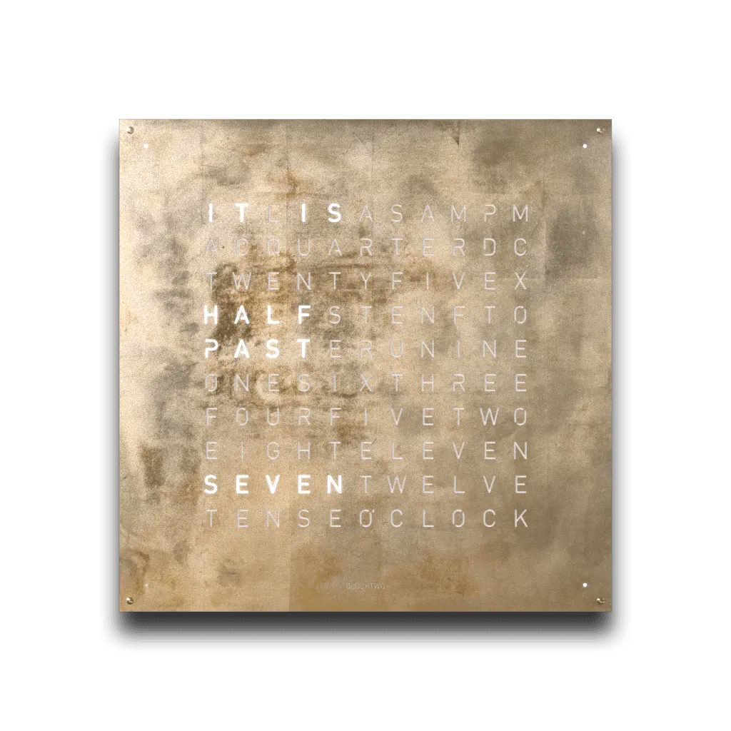 QLOCKTWO EARTH 90 CREATOR'S EDITION SILVER & GOLD