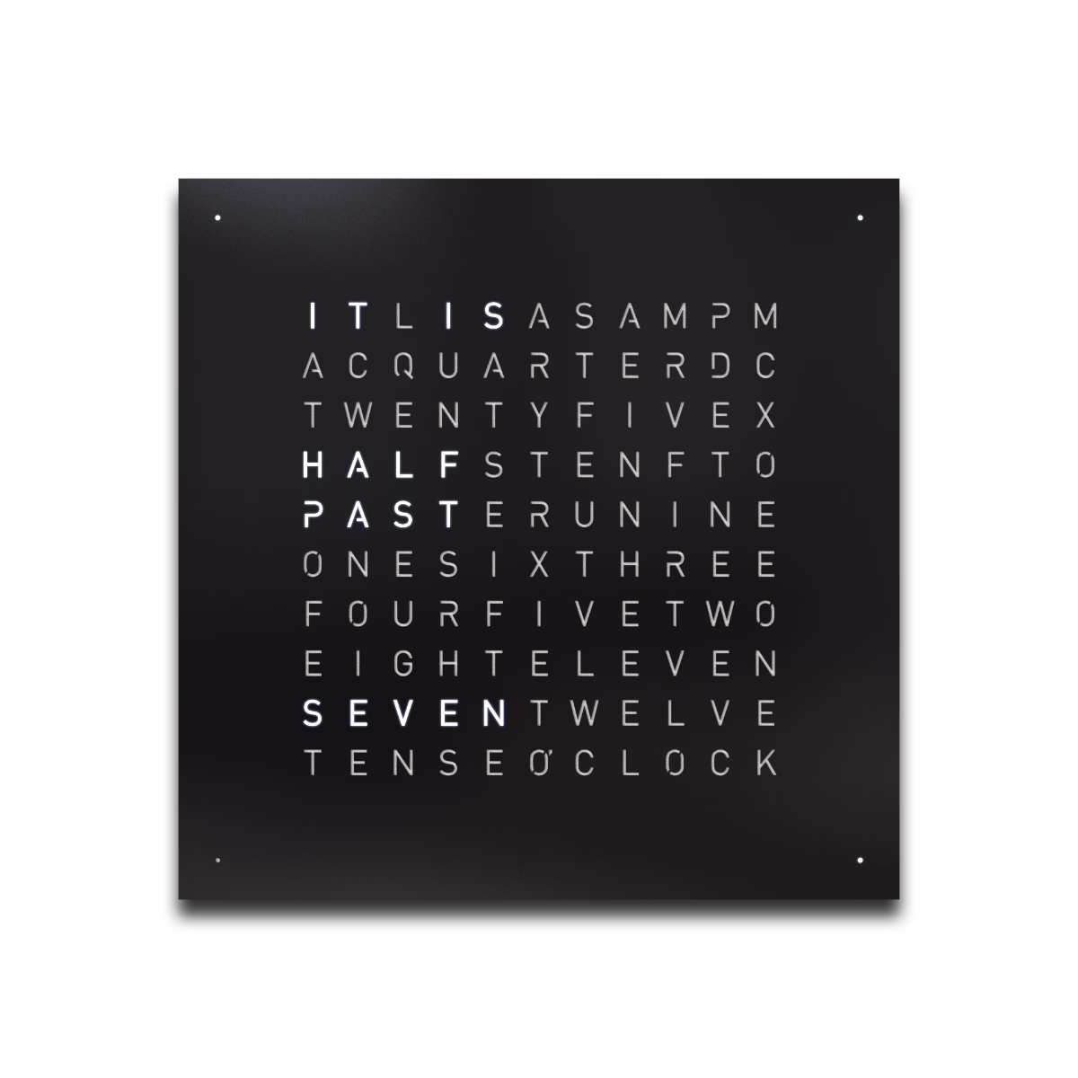 QLOCKTWO EARTH 45 MONOCHROME EDITION BLACK PEPPER