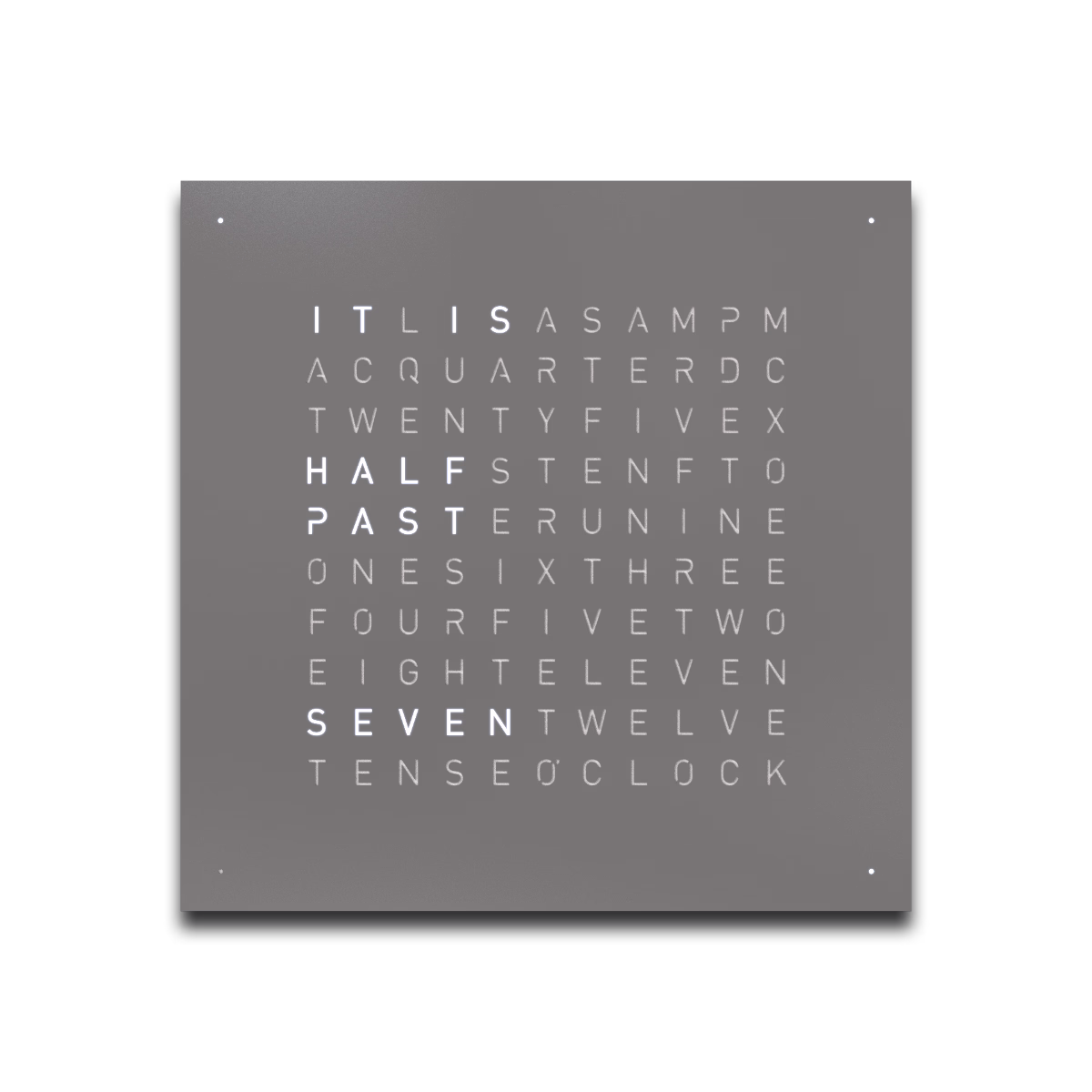 QLOCKTWO EARTH 45 MONOCHROME EDITION GREY PEPPER