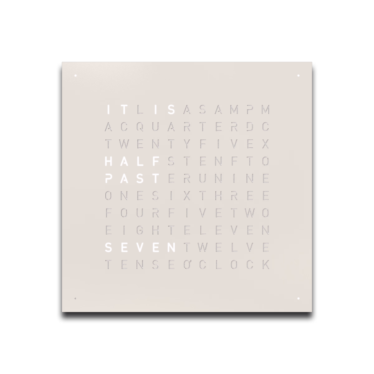 QLOCKTWO EARTH 45 MONOCHROME EDITION WHITE PEPPER