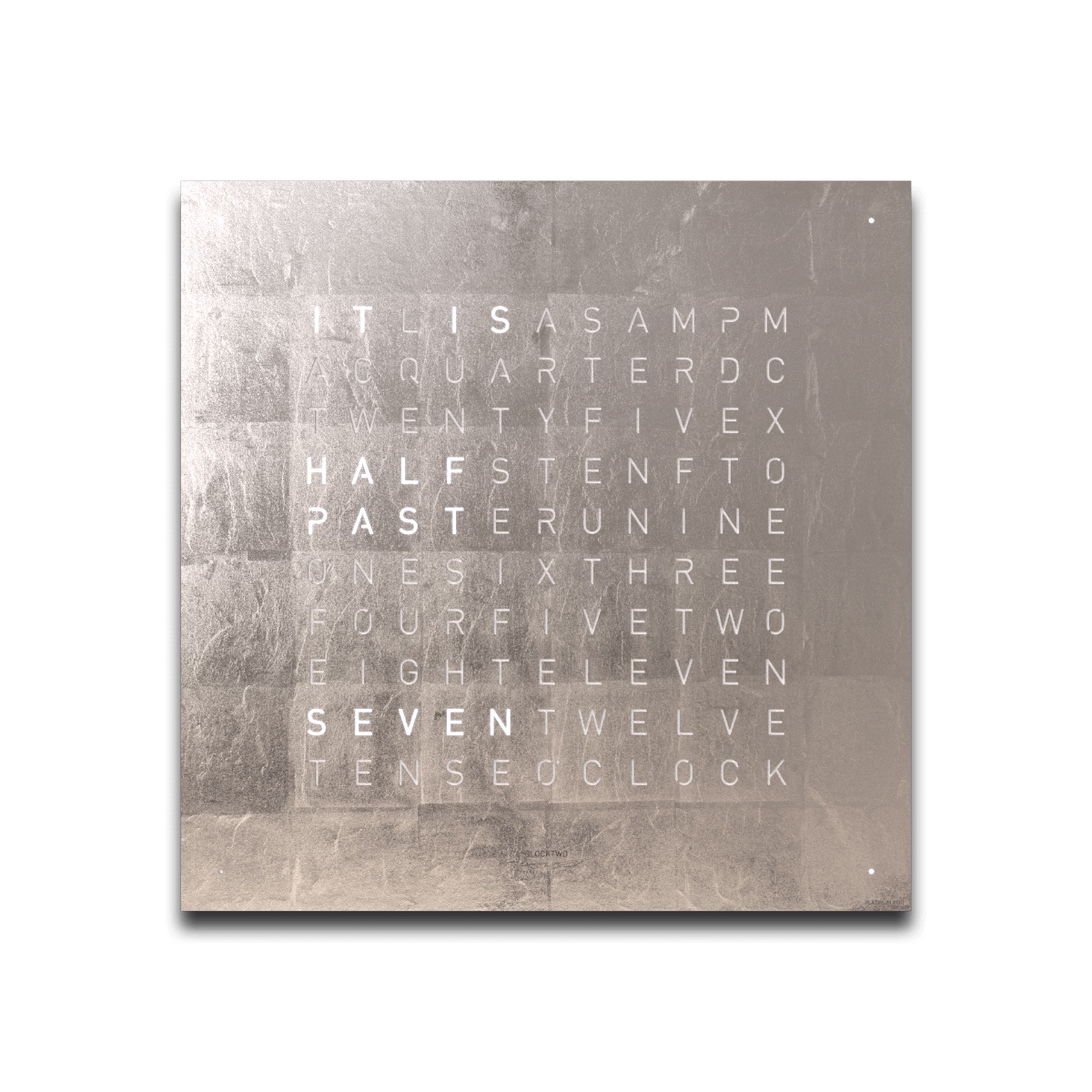 QLOCKTWO EARTH 45 CREATOR'S EDITION PLATINUM